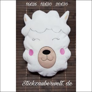 Stickdatei Alpaka Kuschelkissen Kuscheltier