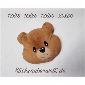 Stickdatei Bär Kuschelkissen Kuscheltier