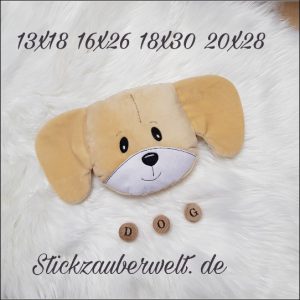 Stickdatei Hund Kuschelkissen Kuscheltier