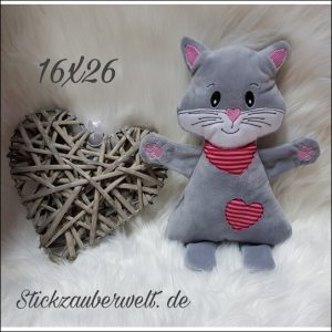 Katze, Kuscheltier, Stickdatei 16×26