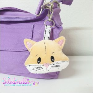 Katze, Taschenbaumler, Anhänger, Stickdatei, 10×10