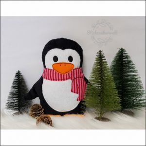 Pinguin Kuscheltier Kissen / ITH Stickdatei in 4 Größen