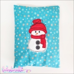 stickdatei schneemann applikation doodle